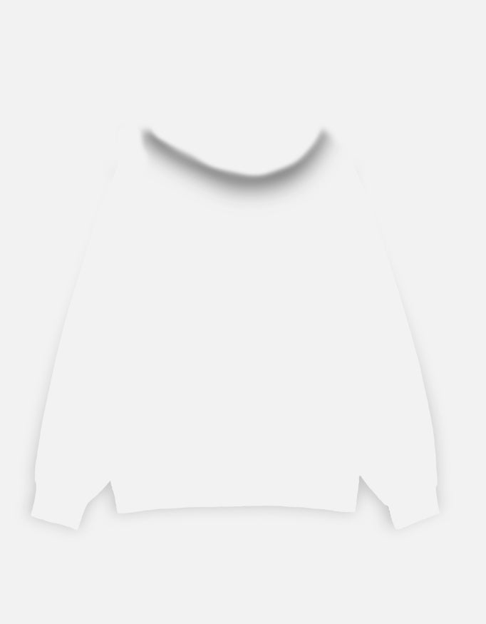 AK Luxury white oversized hoodie back view